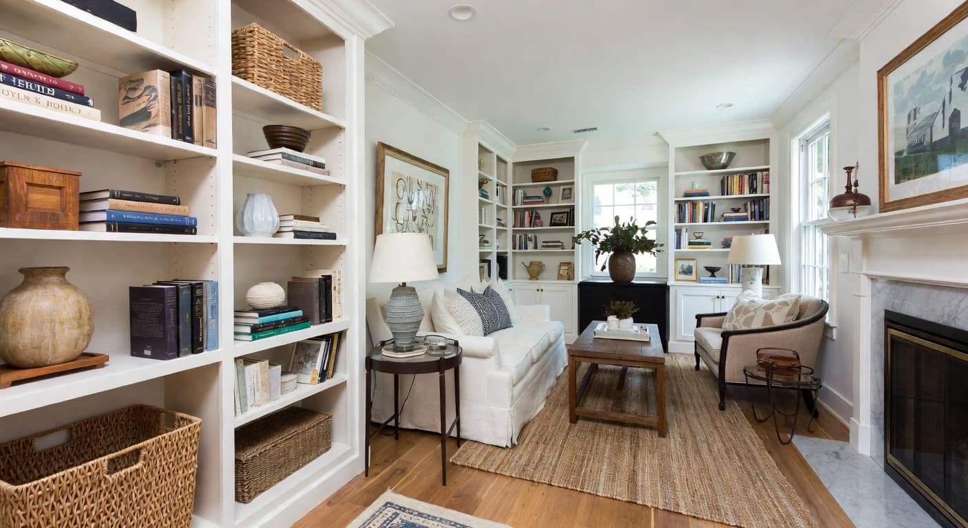 Hamptons storage room interior design - featuring hamptons style furniture, decor, colors, and layout ideas for your storage room