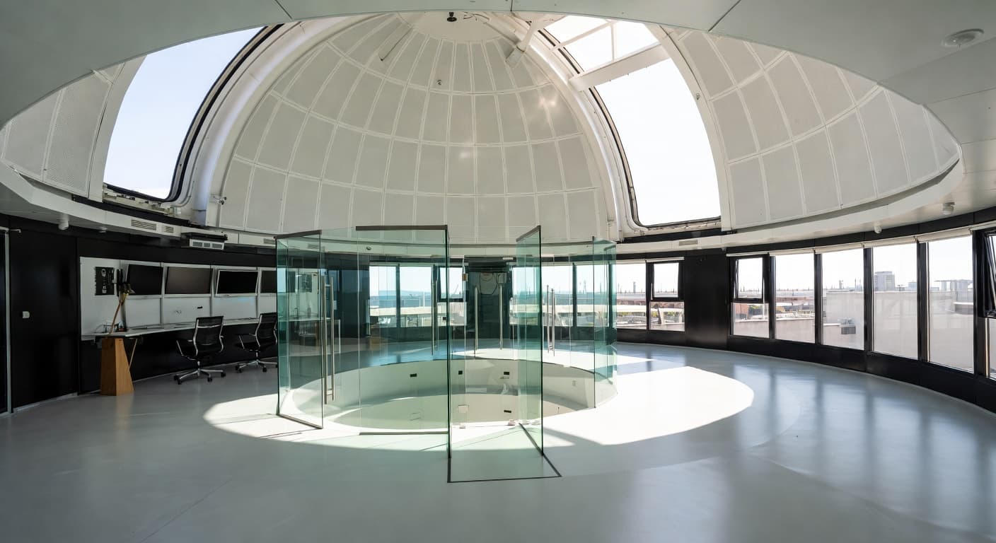 High-Tech observatory interior design - featuring high-tech style furniture, decor, colors, and layout ideas for your observatory