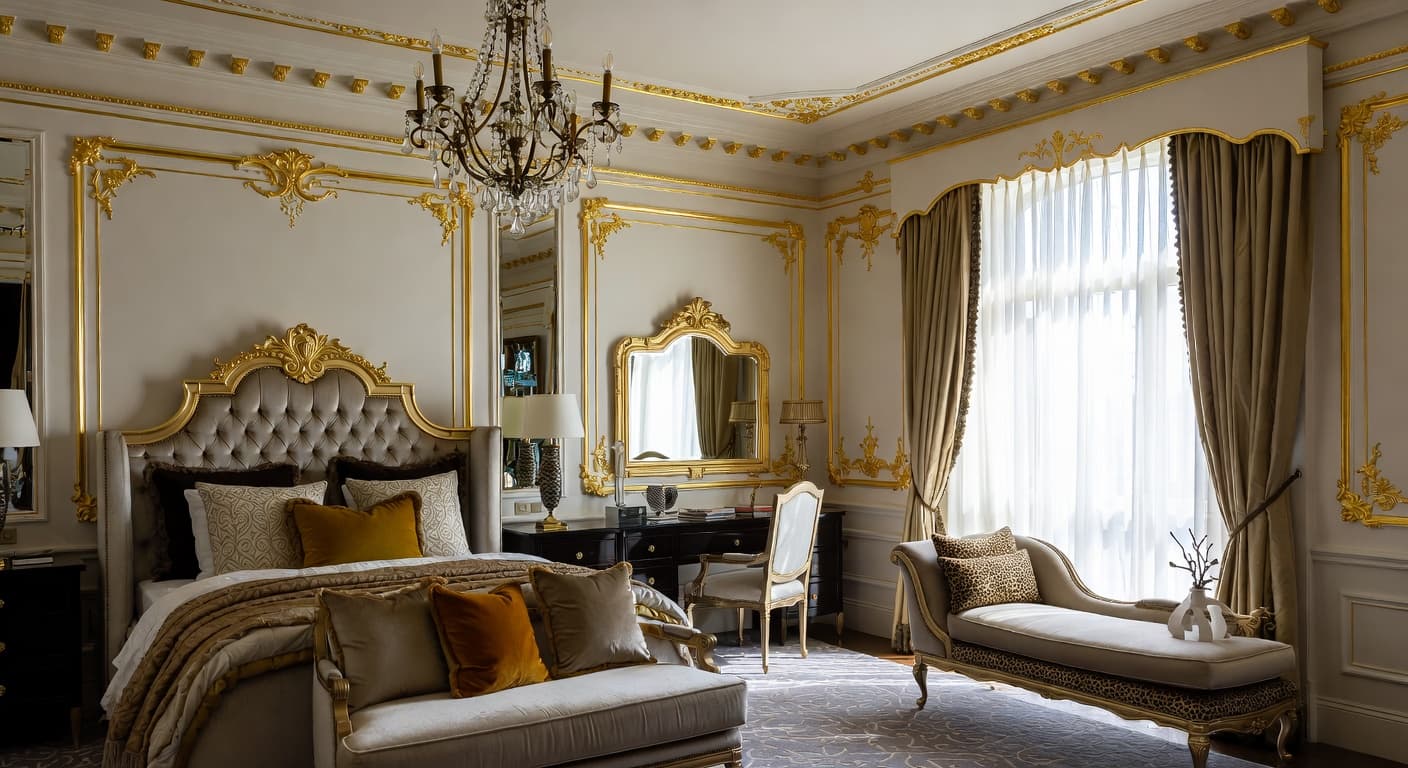 Hollywood Regency Bedroom design preview