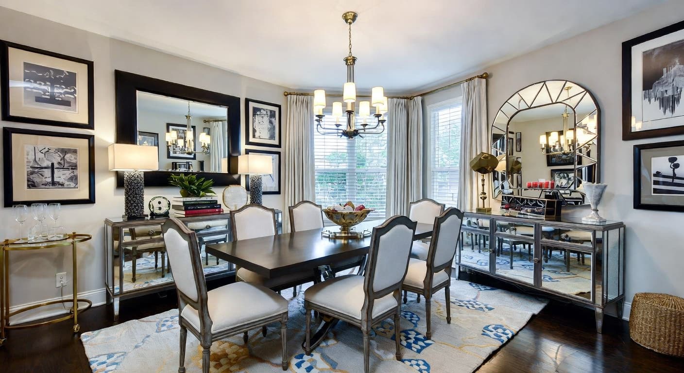 Hollywood Regency Dining Room design preview