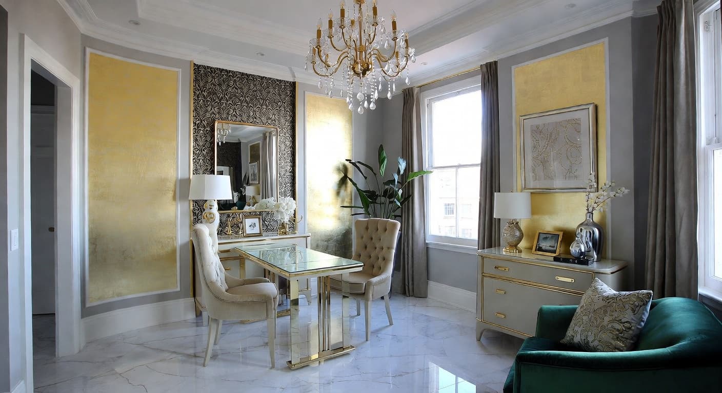 Hollywood Regency Home Office design preview