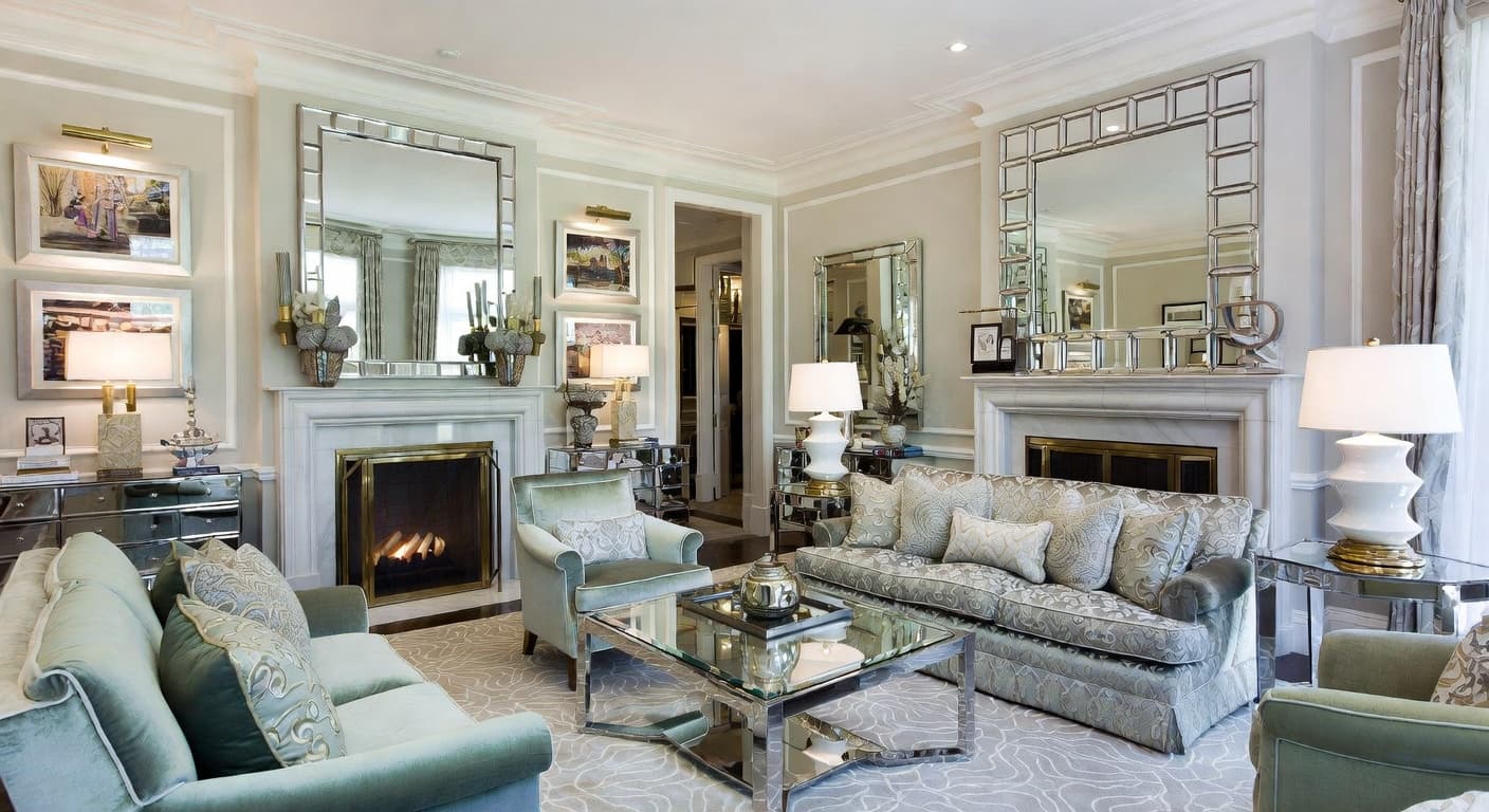 Hollywood Regency Living Room design preview