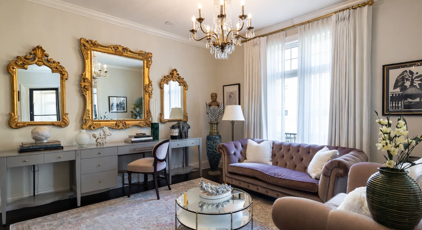 Hollywood Regency nursery interior design - featuring hollywood regency style furniture, decor, colors, and layout ideas for your nursery