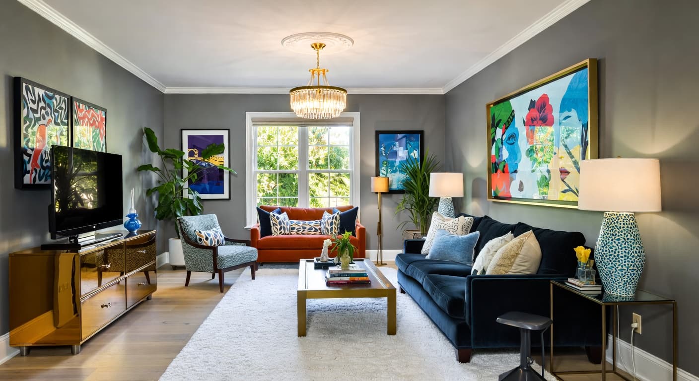 Hollywood Regency playroom interior design - featuring hollywood regency style furniture, decor, colors, and layout ideas for your playroom