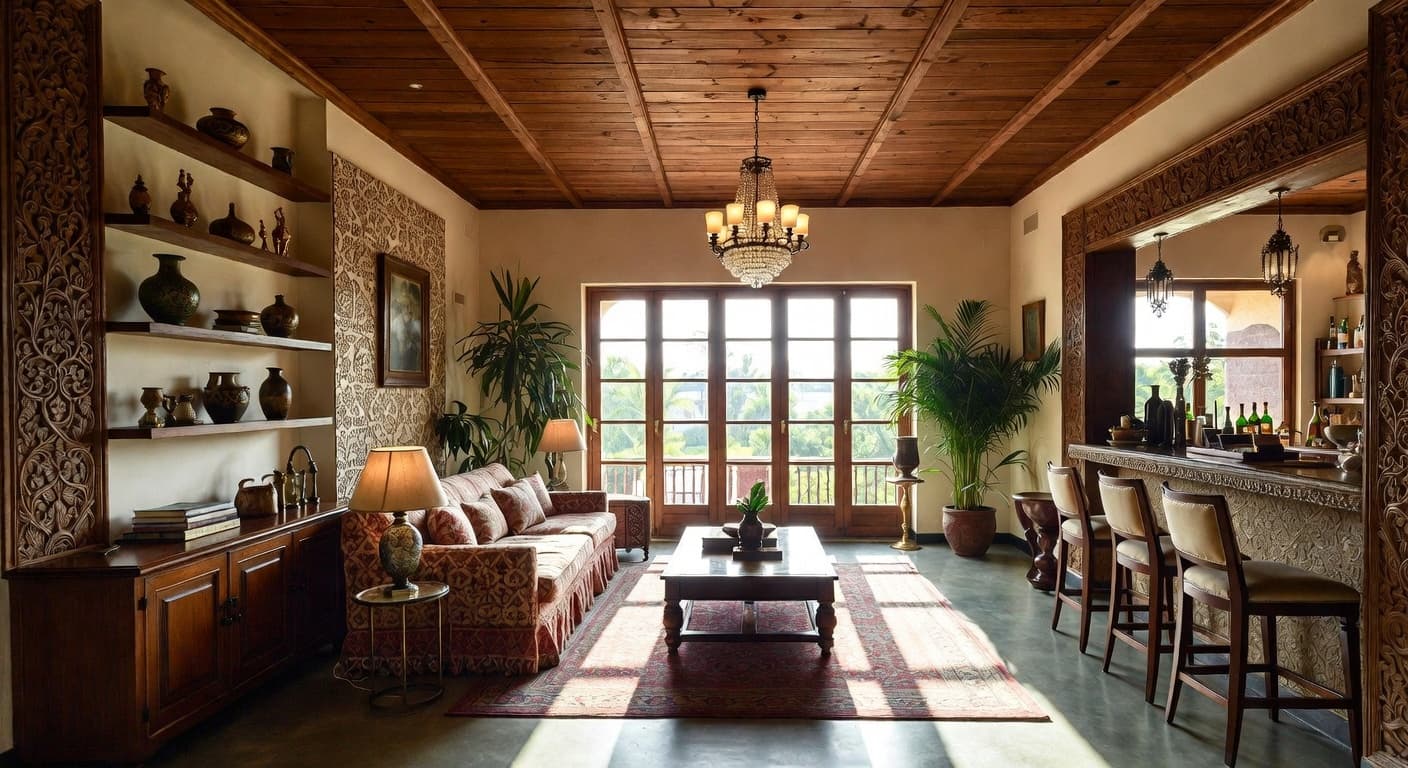 Indian garage interior interior design - featuring indian style furniture, decor, colors, and layout ideas for your garage interior