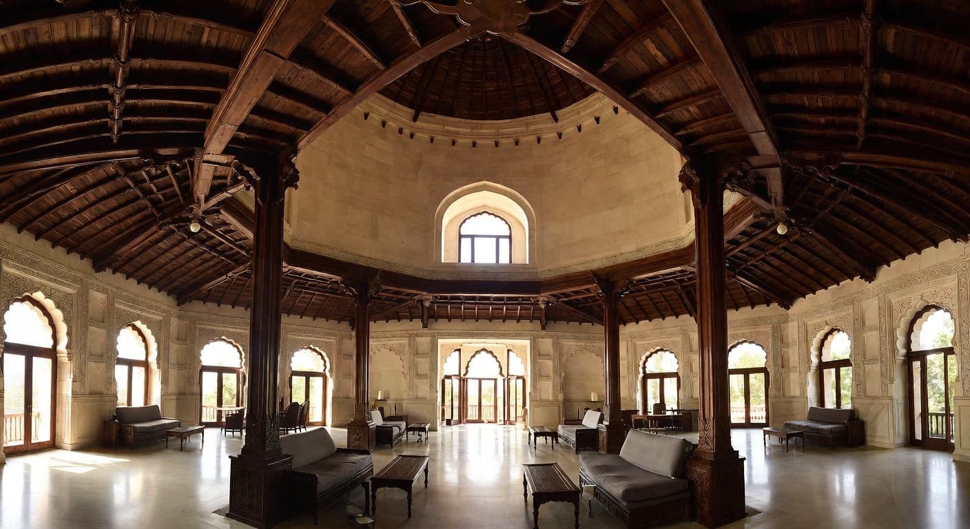 Indian observatory interior design - featuring indian style furniture, decor, colors, and layout ideas for your observatory