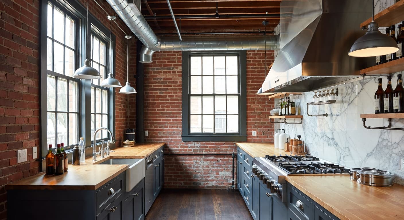 Industrial Butler's Pantry design preview