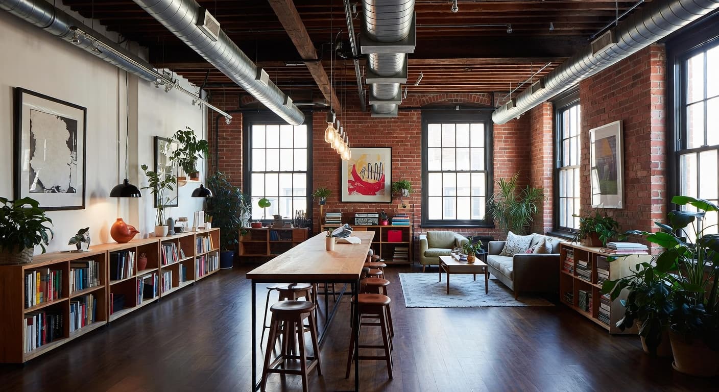 Industrial Craft Room / Studio design preview