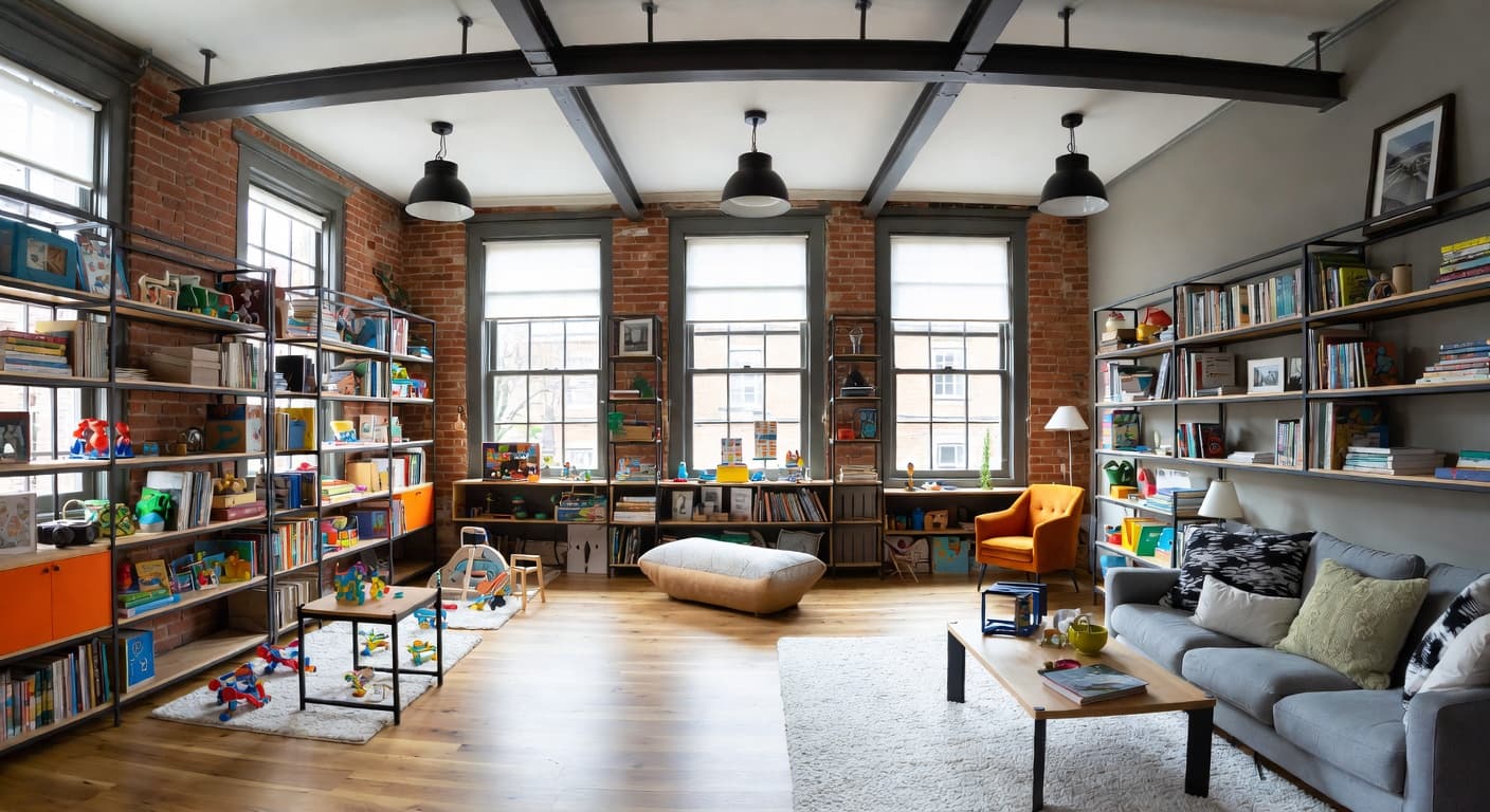 Industrial Playroom design preview