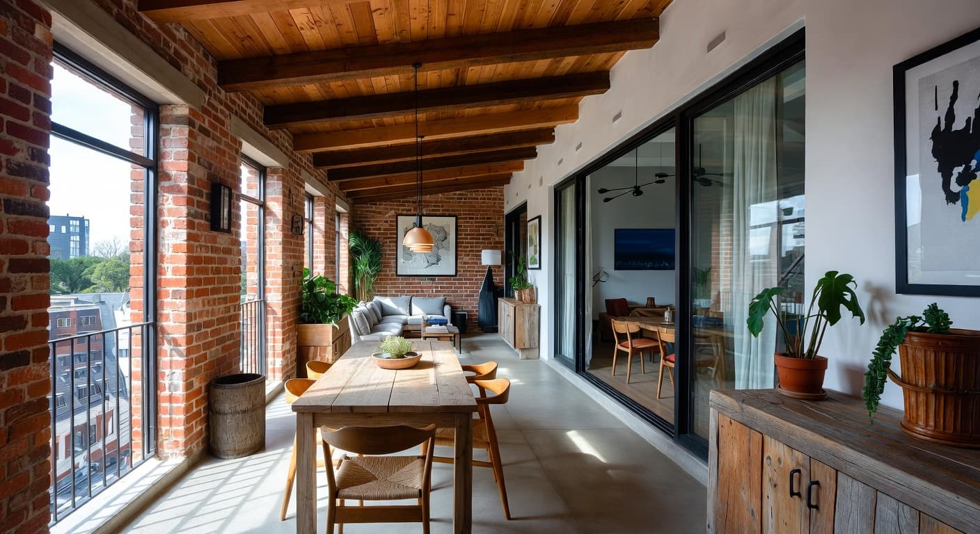 Industrial Farmhouse Balcony / Terrace design preview