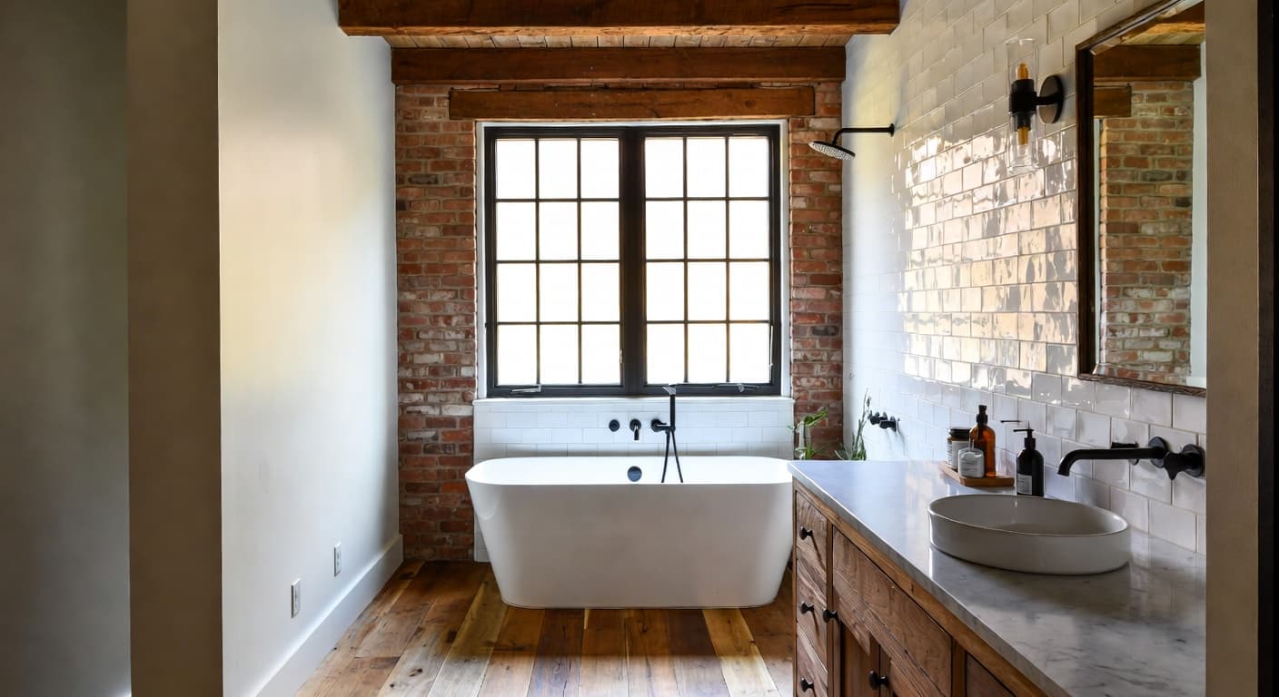 Industrial Farmhouse Bathroom design preview