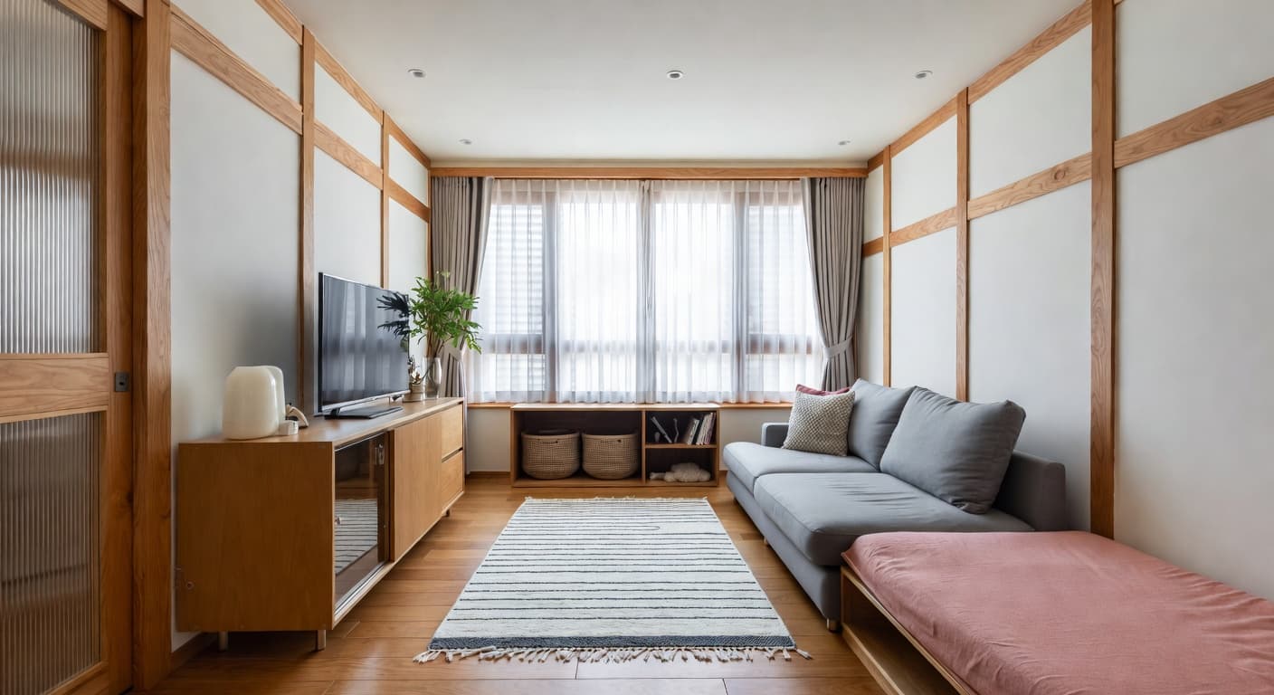 Japandi pet room interior design - featuring japandi style furniture, decor, colors, and layout ideas for your pet room