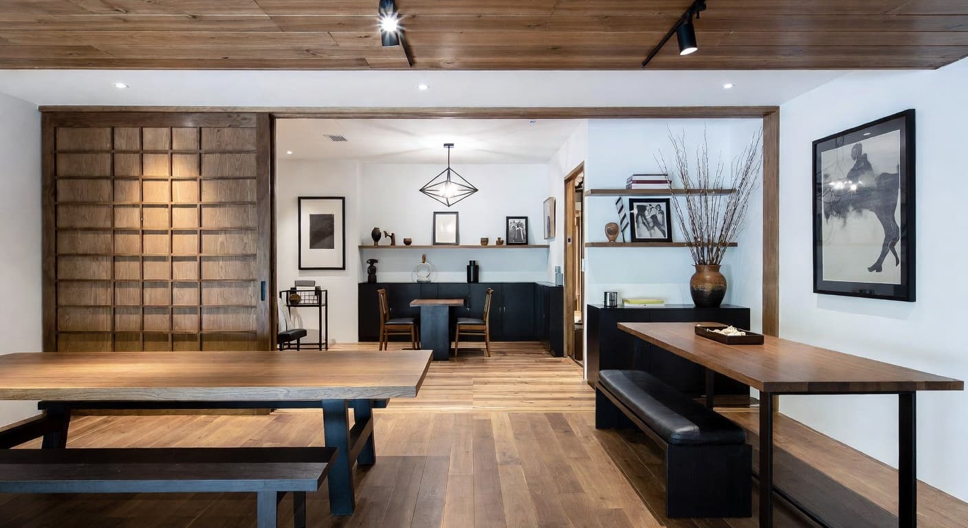 Japanese garage interior interior design - featuring japanese style furniture, decor, colors, and layout ideas for your garage interior