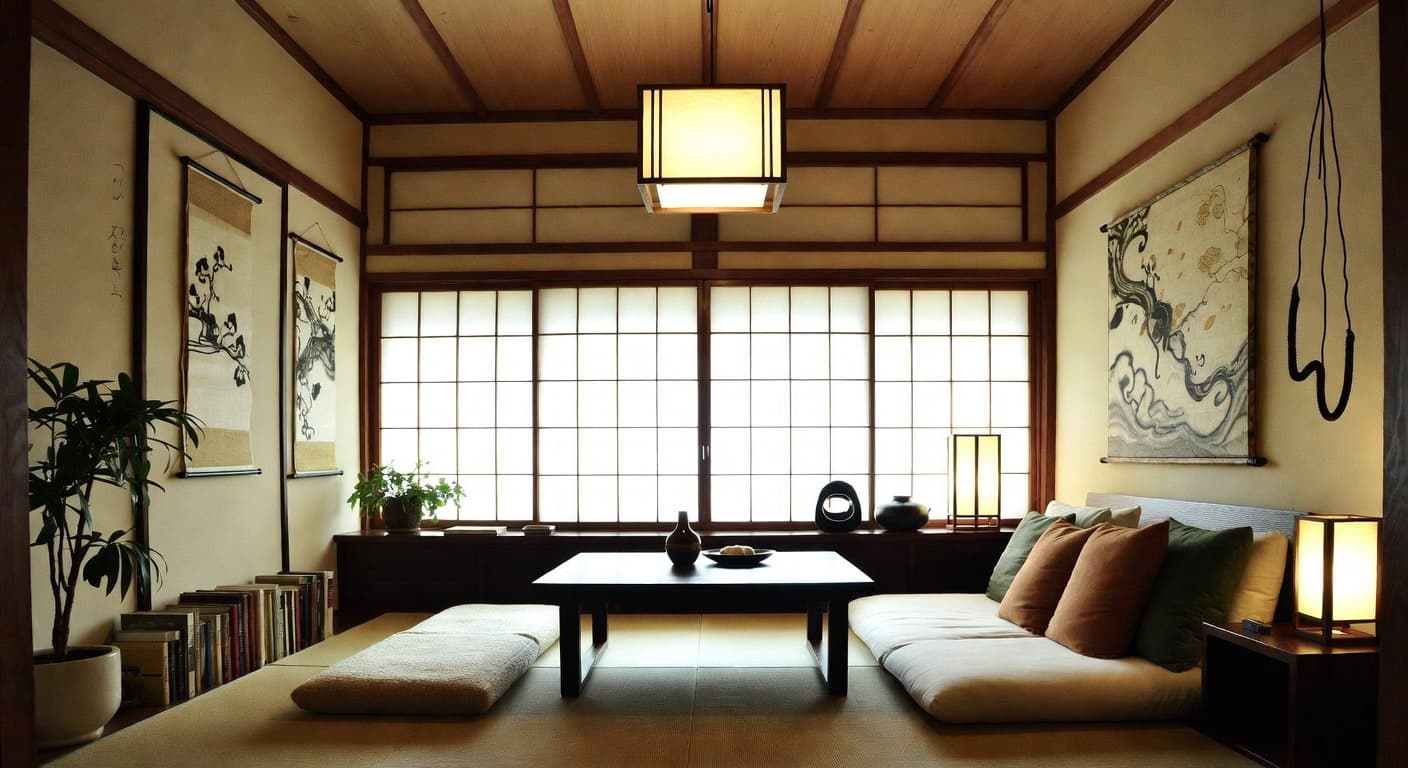 Japanese reading nook interior design - featuring japanese style furniture, decor, colors, and layout ideas for your reading nook