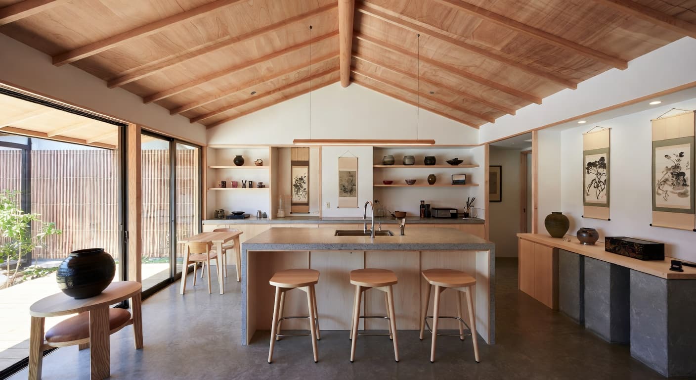 Japanese utility room interior design - featuring japanese style furniture, decor, colors, and layout ideas for your utility room