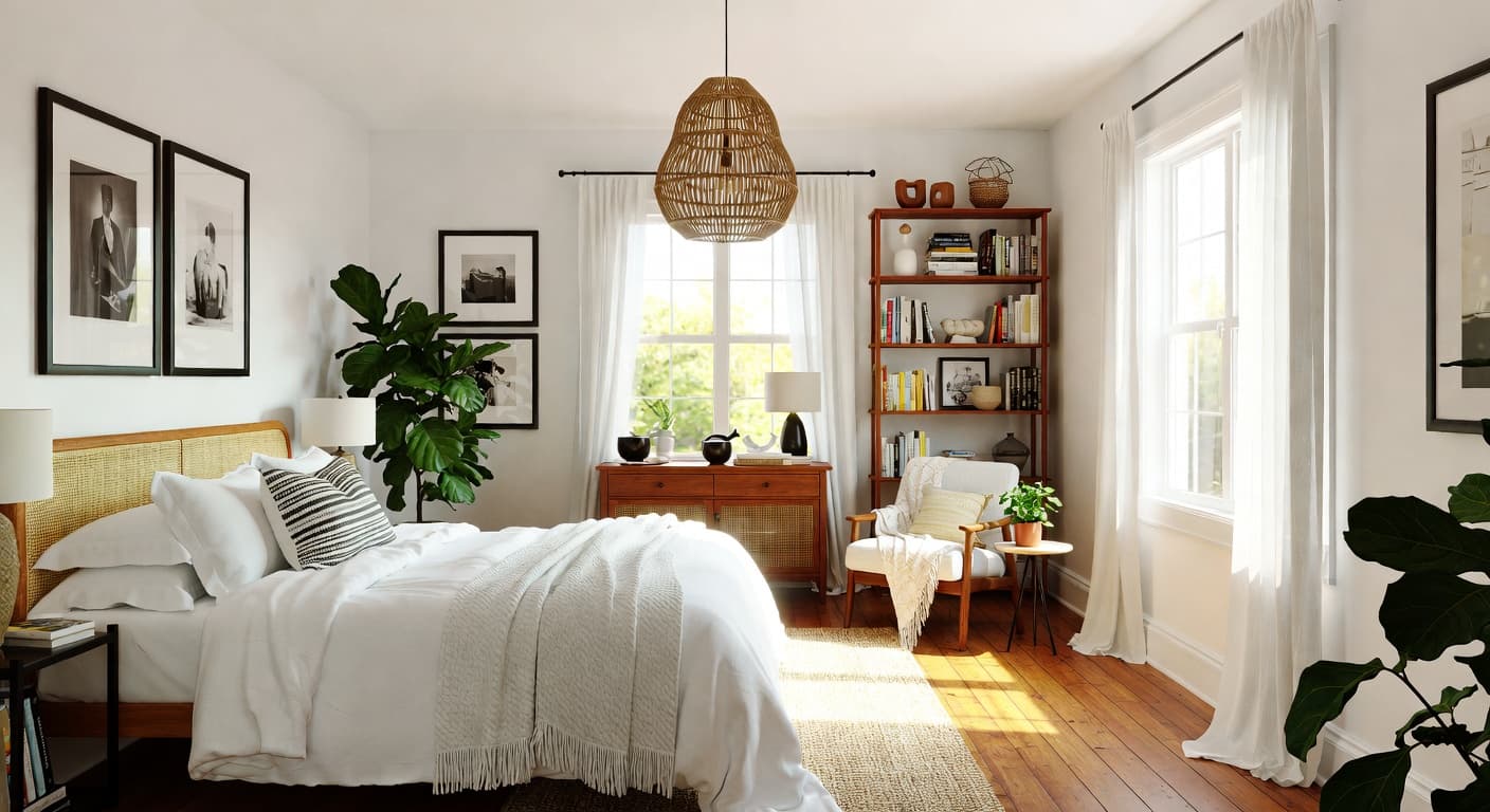 Kinfolk guest room interior design - featuring kinfolk style furniture, decor, colors, and layout ideas for your guest room