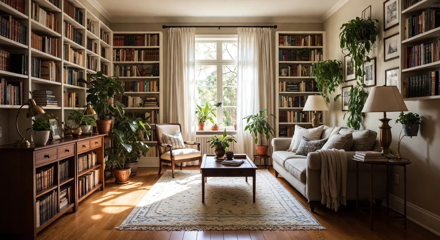 Light Academia Living Room design preview