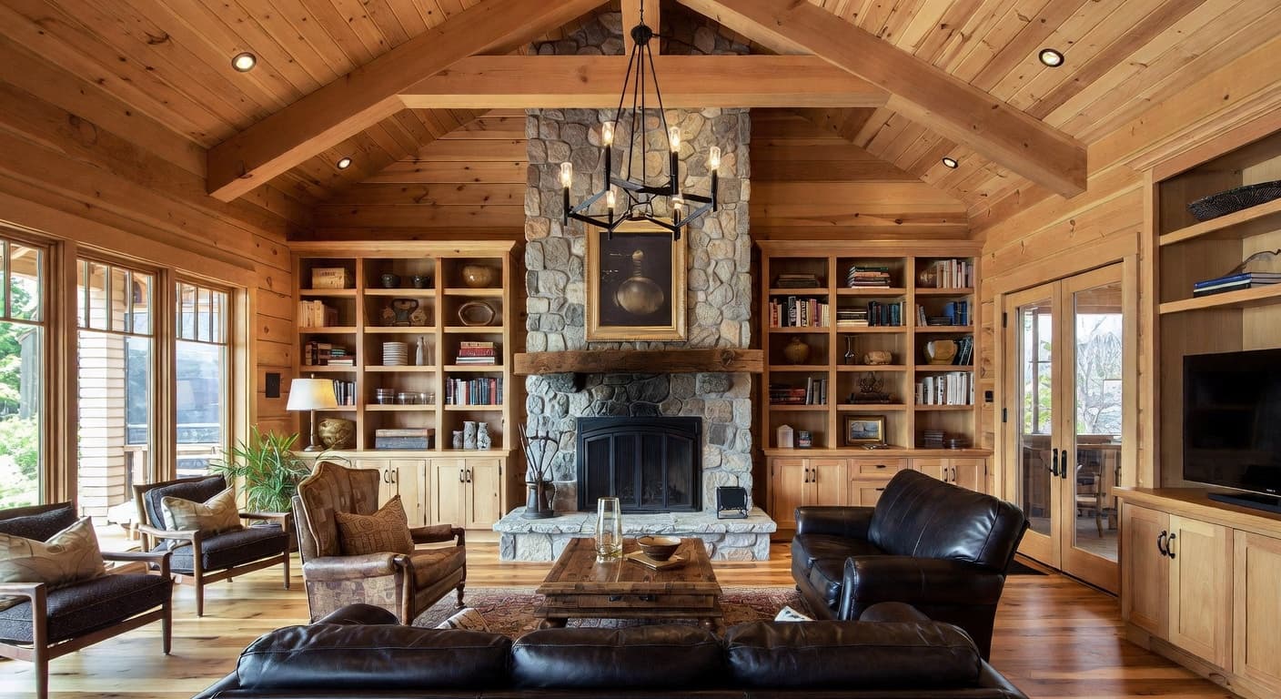 Lodge storage room interior design - featuring lodge style furniture, decor, colors, and layout ideas for your storage room