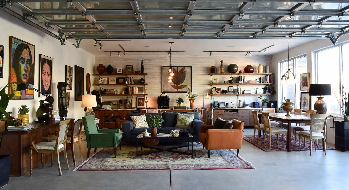 Maximalist garage interior interior design - featuring maximalist style furniture, decor, colors, and layout ideas for your garage interior