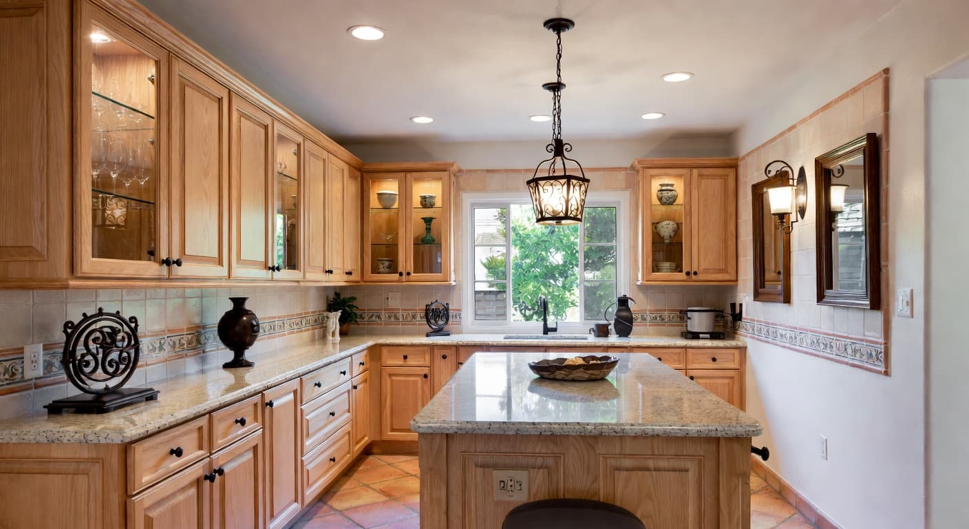 Mediterranean butler's pantry interior design - featuring mediterranean style furniture, decor, colors, and layout ideas for your butler's pantry