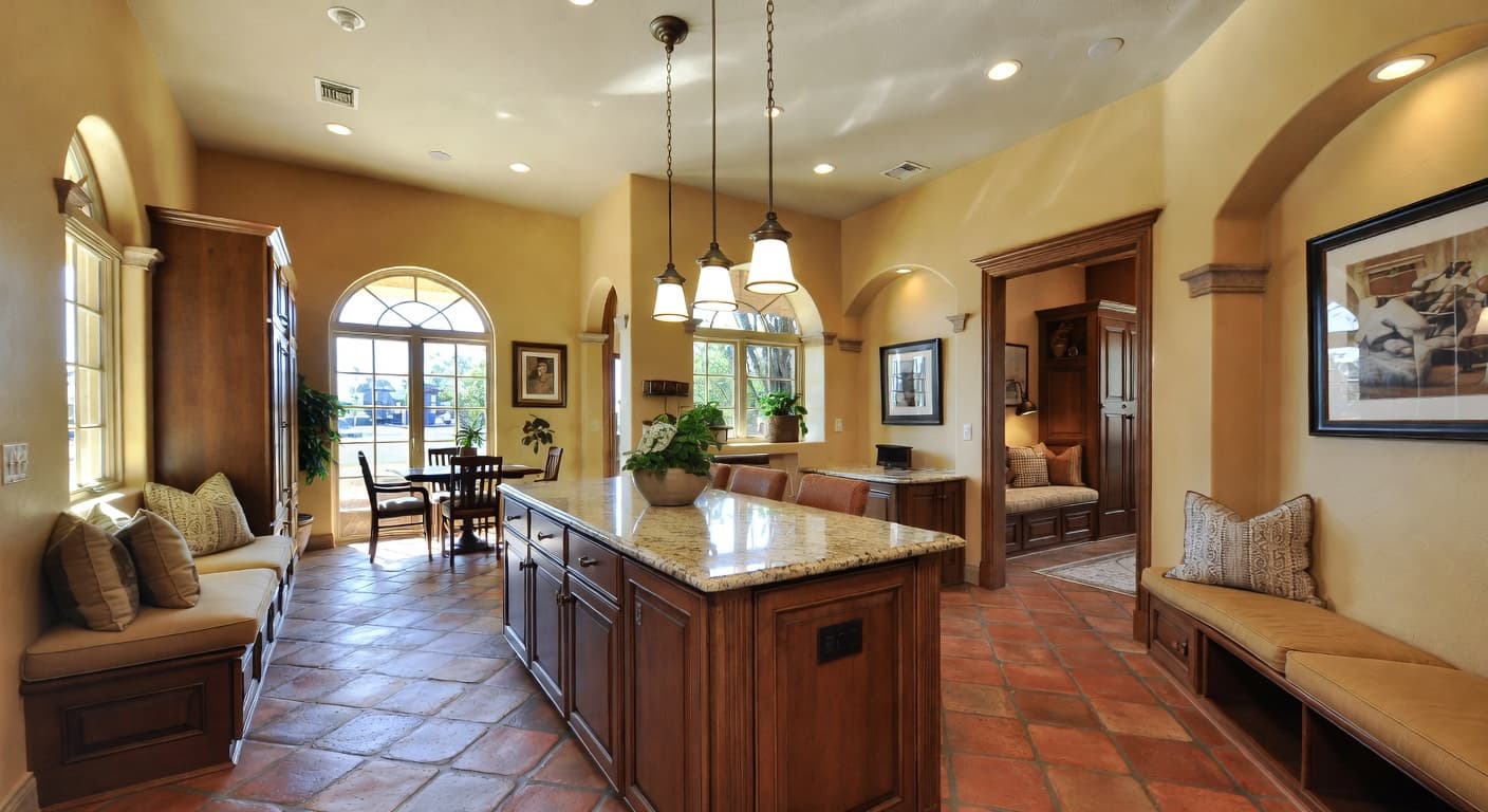 Mediterranean mudroom interior design - featuring mediterranean style furniture, decor, colors, and layout ideas for your mudroom