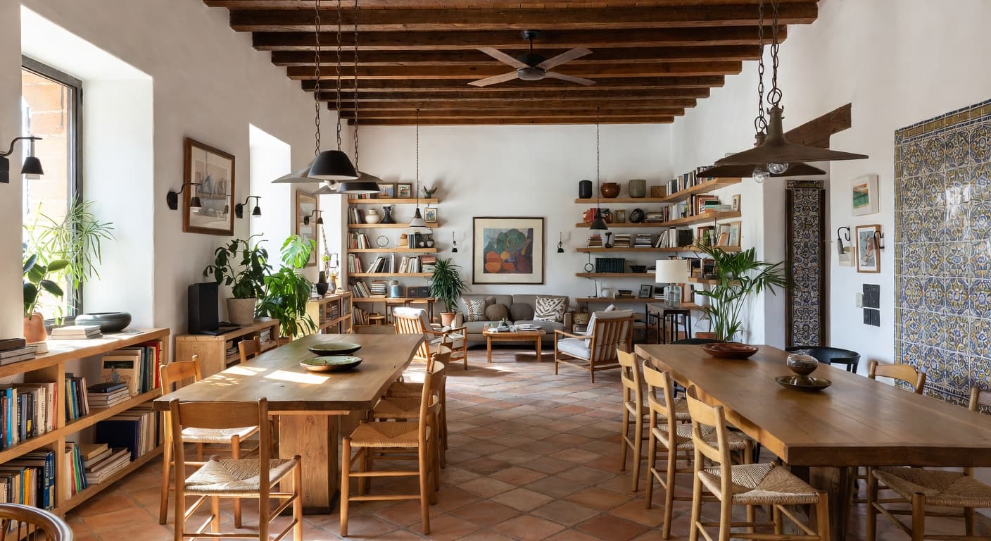 Mediterranean workshop interior design - featuring mediterranean style furniture, decor, colors, and layout ideas for your workshop