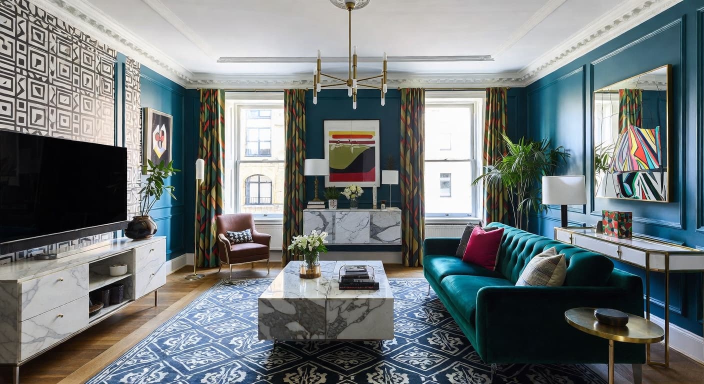 Memphis Design guest room interior design - featuring memphis design style furniture, decor, colors, and layout ideas for your guest room