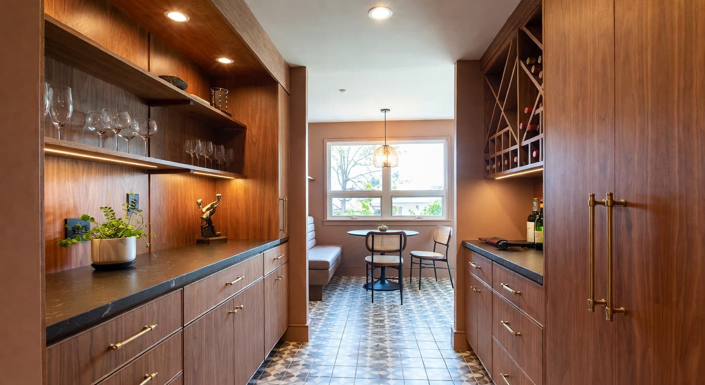 Mid-Century Modern Butler's Pantry design preview