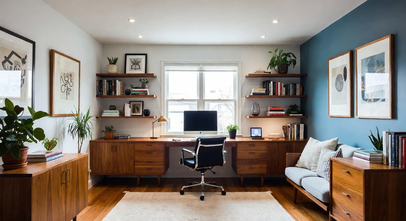 Mid-Century Modern Craft Room / Studio design preview