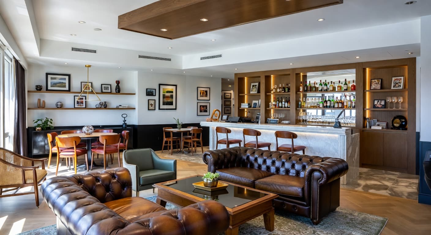 Mid-Century Modern Smoking Room / Cigar Lounge design preview