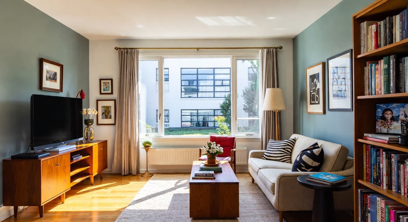 Mid-Century Modern Teen Room / Den design preview