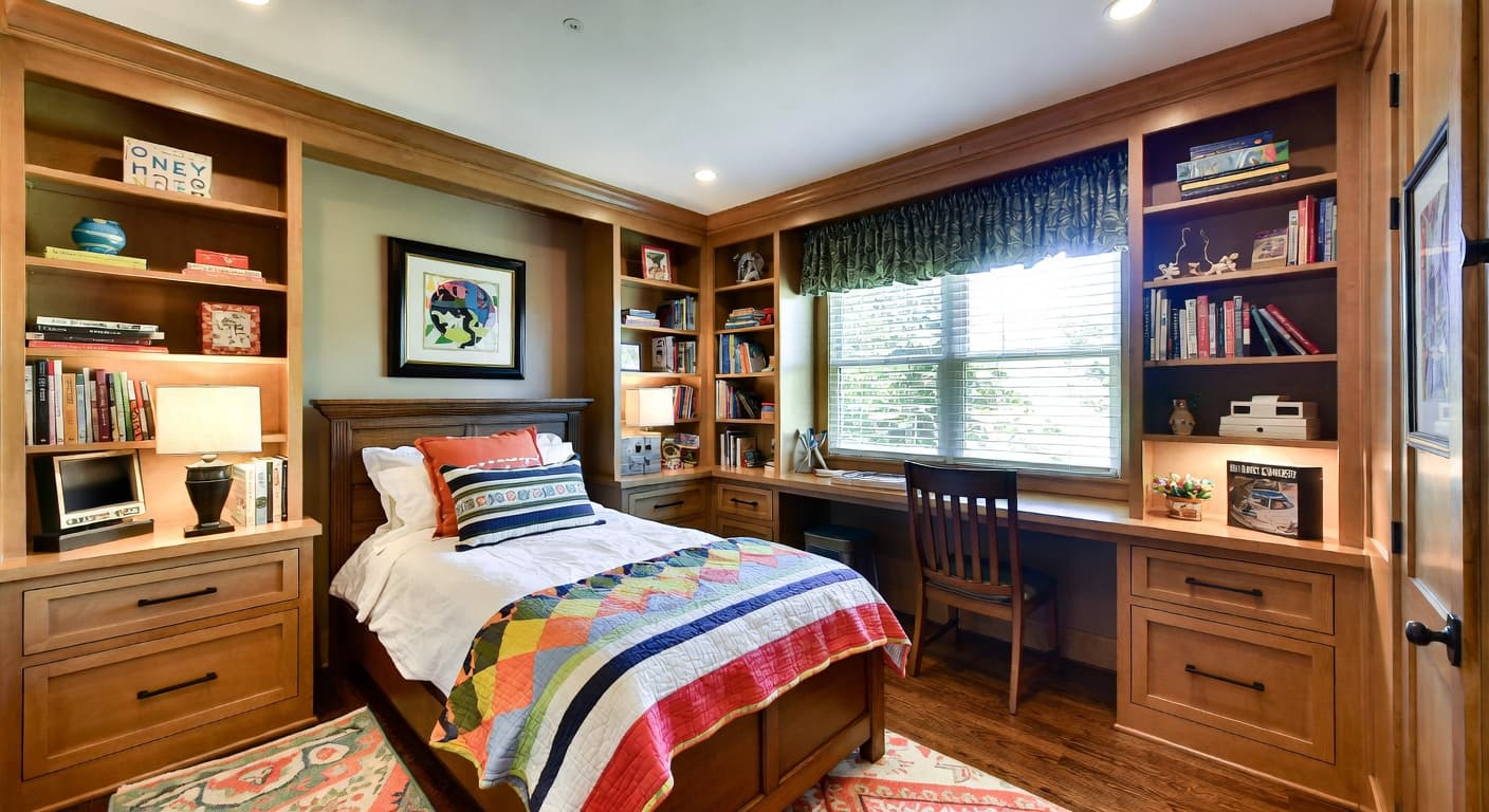 Mission Style kids room interior design - featuring mission style style furniture, decor, colors, and layout ideas for your kids room