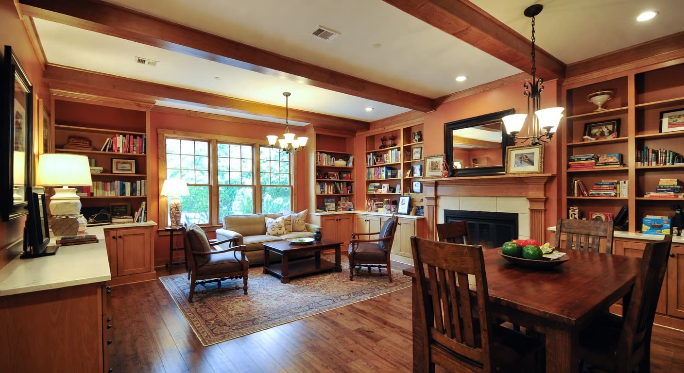 Mission Style playroom interior design - featuring mission style style furniture, decor, colors, and layout ideas for your playroom