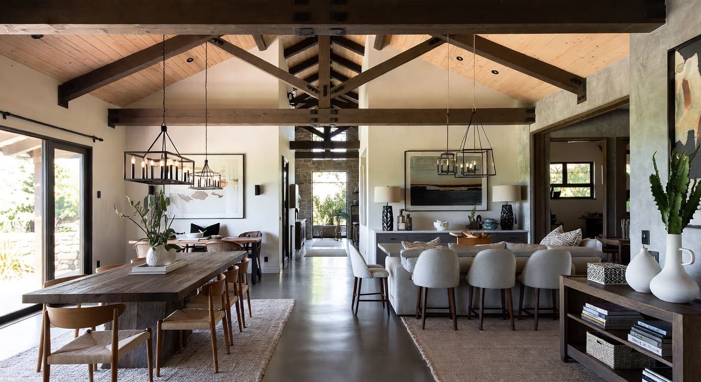 Modern Prairie entryway interior design - featuring modern prairie style furniture, decor, colors, and layout ideas for your entryway