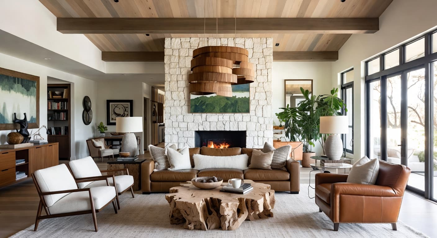 Modern Prairie multi-purpose room interior design - featuring modern prairie style furniture, decor, colors, and layout ideas for your multi-purpose room