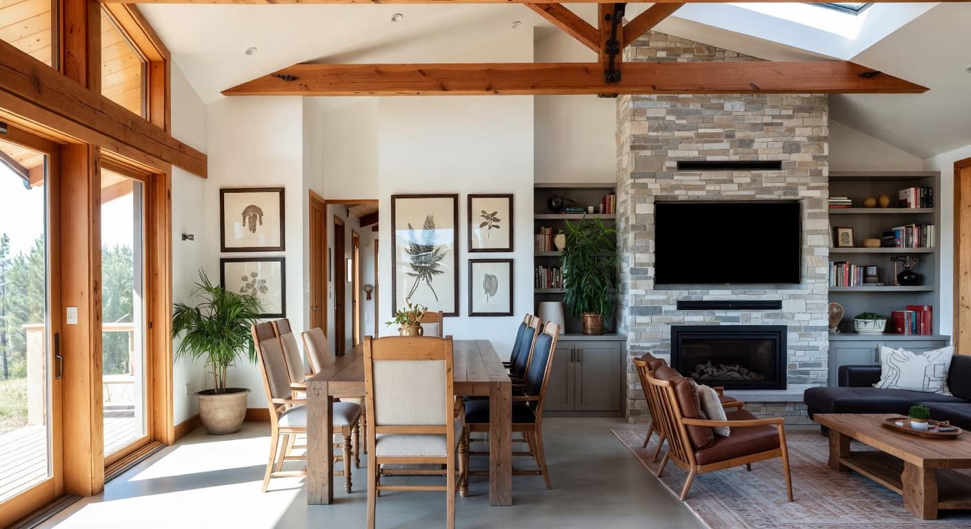 Modern Rustic observatory interior design - featuring modern rustic style furniture, decor, colors, and layout ideas for your observatory