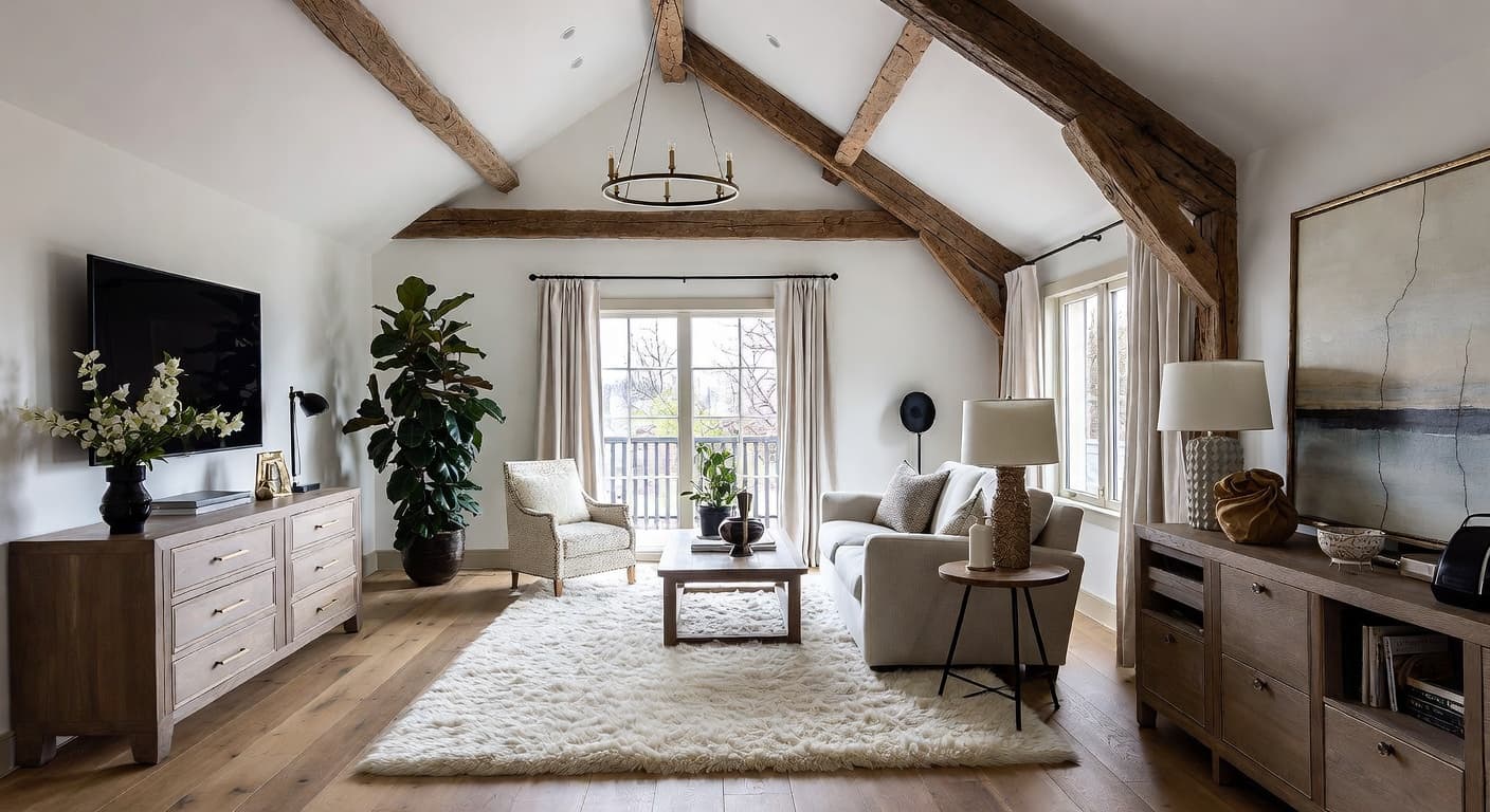 Modern Rustic playroom interior design - featuring modern rustic style furniture, decor, colors, and layout ideas for your playroom