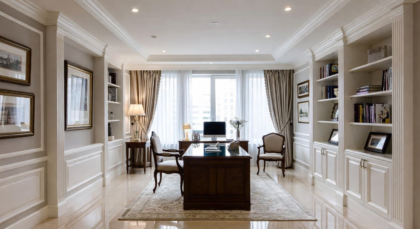 Neoclassical Home Office design preview