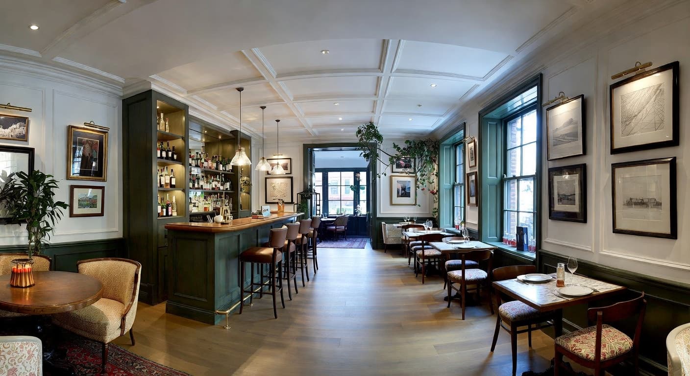 New Traditional bar room interior design - featuring new traditional style furniture, decor, colors, and layout ideas for your bar room