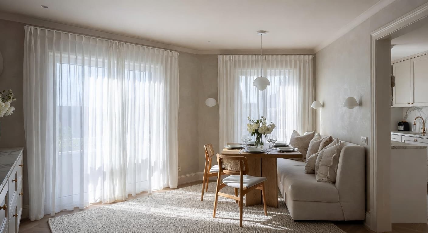 Nordic breakfast nook interior design - featuring nordic style furniture, decor, colors, and layout ideas for your breakfast nook