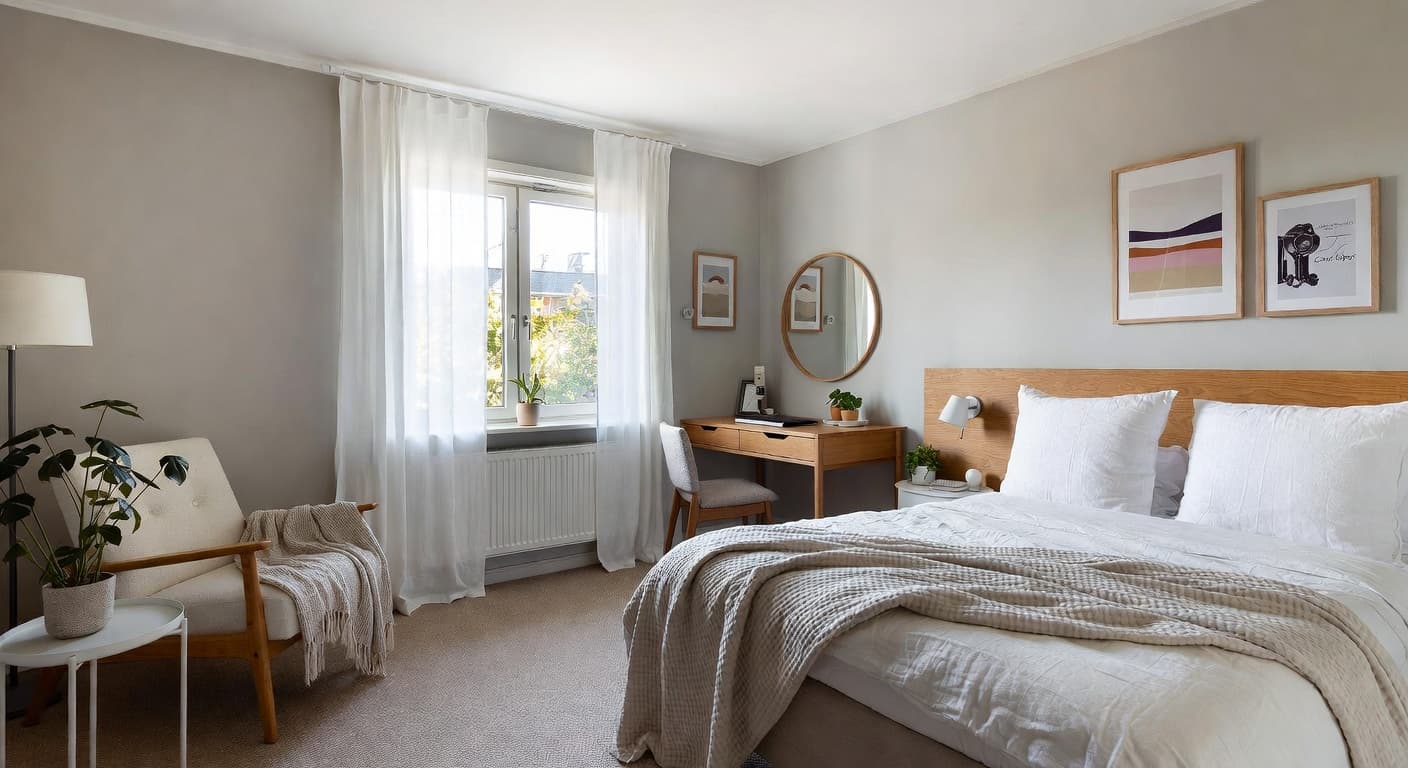 Nordic guest room interior design - featuring nordic style furniture, decor, colors, and layout ideas for your guest room