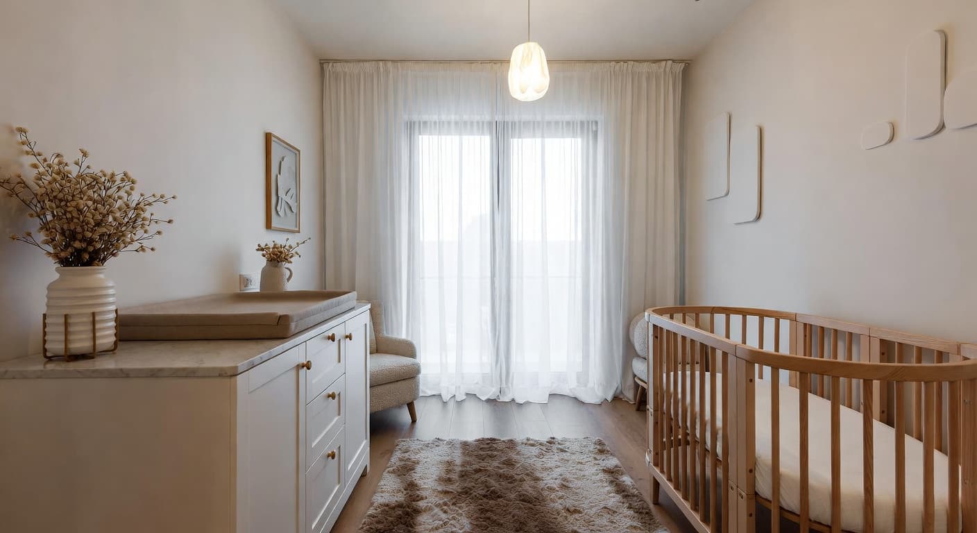 Nordic nursery interior design - featuring nordic style furniture, decor, colors, and layout ideas for your nursery