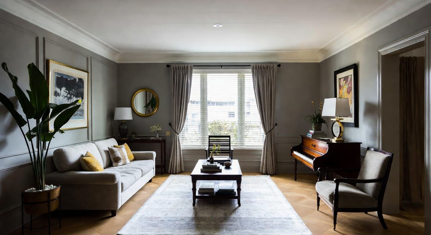 Nowstalgia music room interior design - featuring nowstalgia style furniture, decor, colors, and layout ideas for your music room