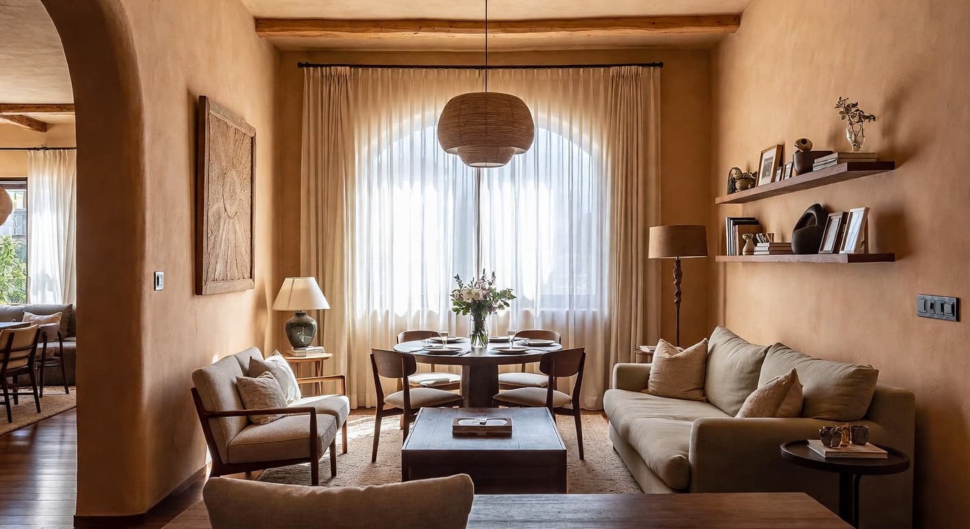 Organic Modern breakfast nook interior design - featuring organic modern style furniture, decor, colors, and layout ideas for your breakfast nook