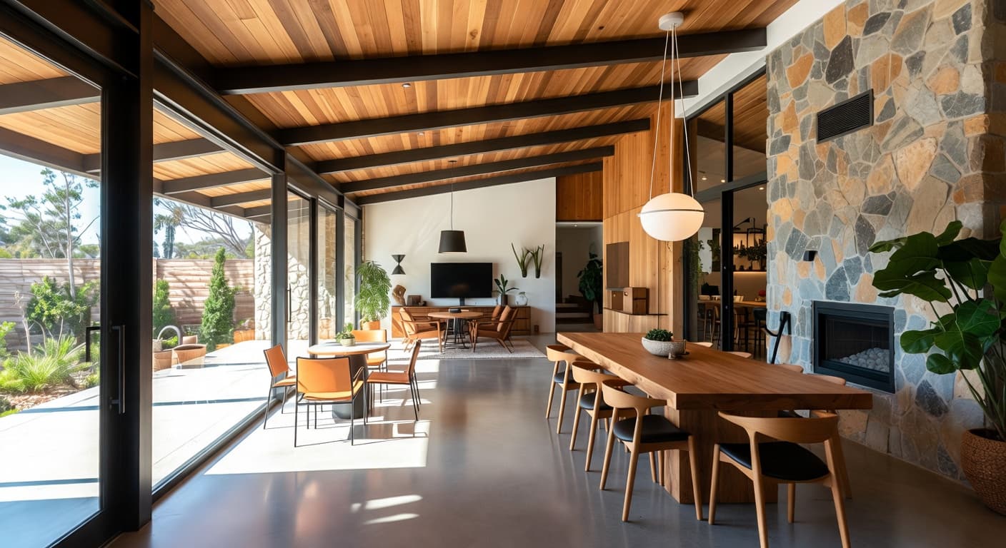 Organic Modern entryway interior design - featuring organic modern style furniture, decor, colors, and layout ideas for your entryway