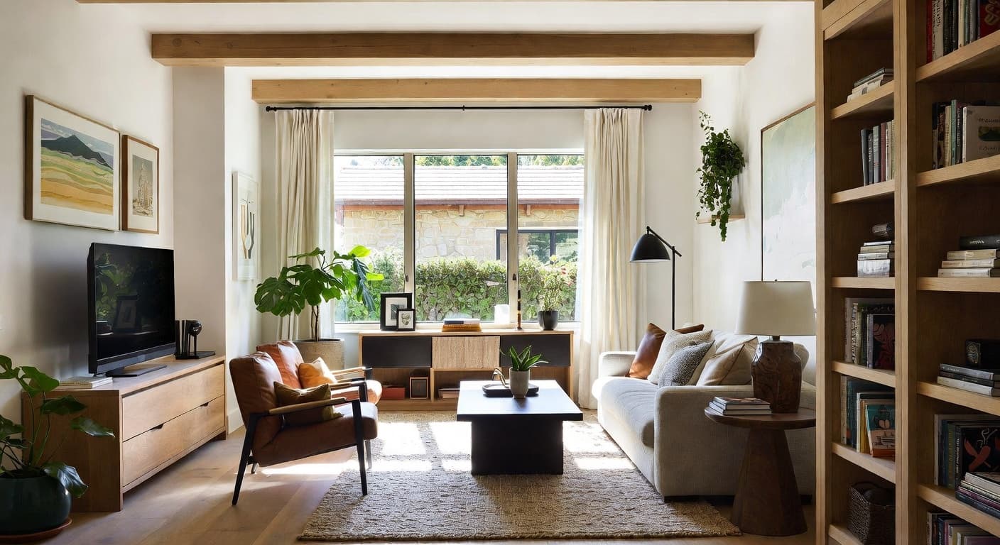 Organic Modern playroom interior design - featuring organic modern style furniture, decor, colors, and layout ideas for your playroom