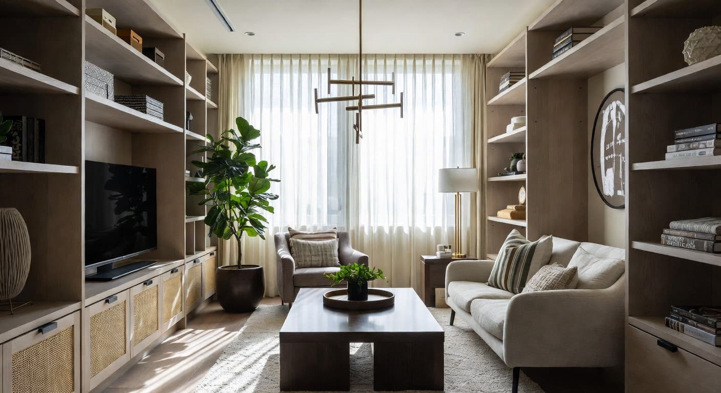 Organic Modern storage room interior design - featuring organic modern style furniture, decor, colors, and layout ideas for your storage room