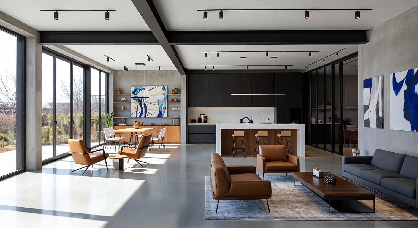 Parametric garage interior interior design - featuring parametric style furniture, decor, colors, and layout ideas for your garage interior