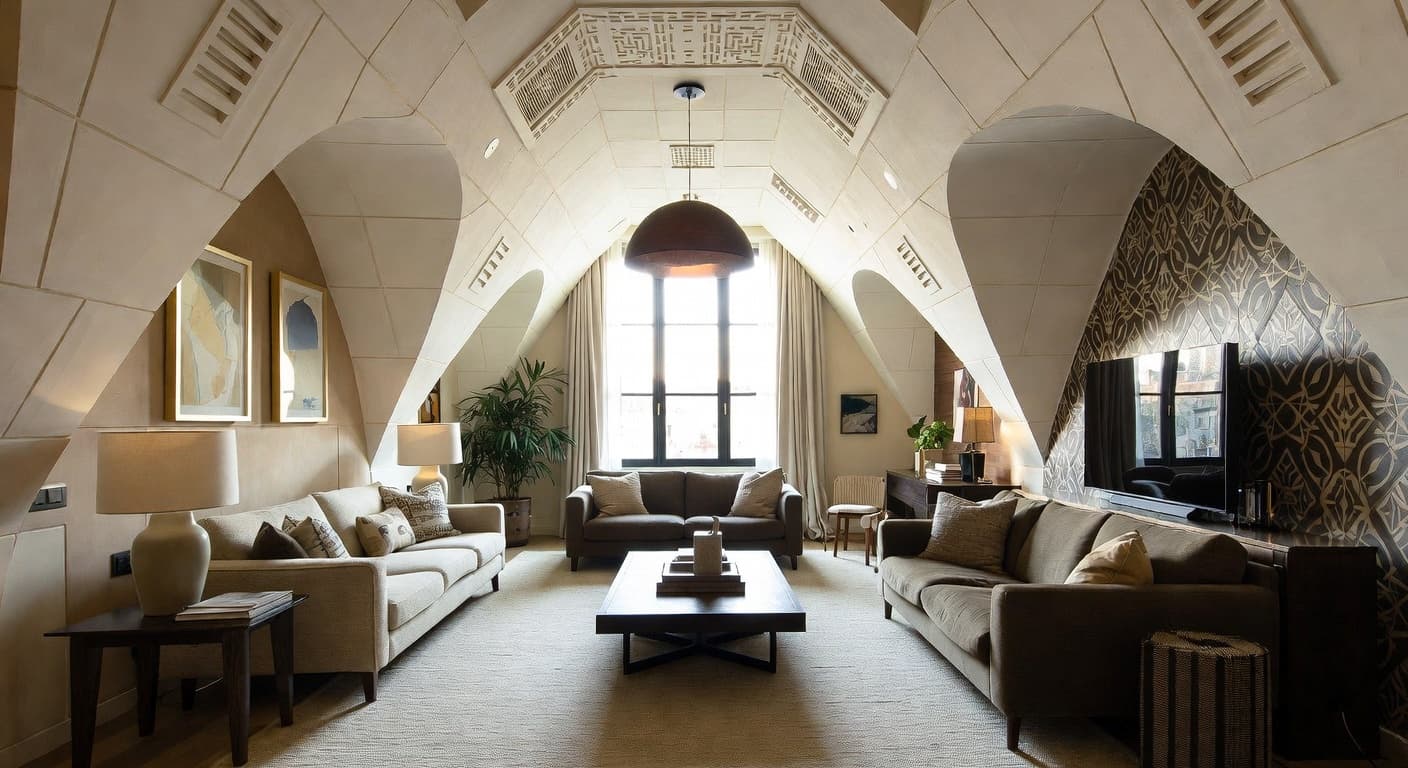 Parametric guest room interior design - featuring parametric style furniture, decor, colors, and layout ideas for your guest room