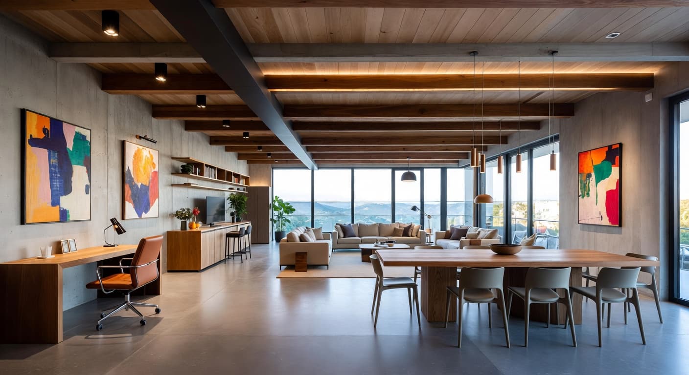 Parametric multi-purpose room interior design - featuring parametric style furniture, decor, colors, and layout ideas for your multi-purpose room